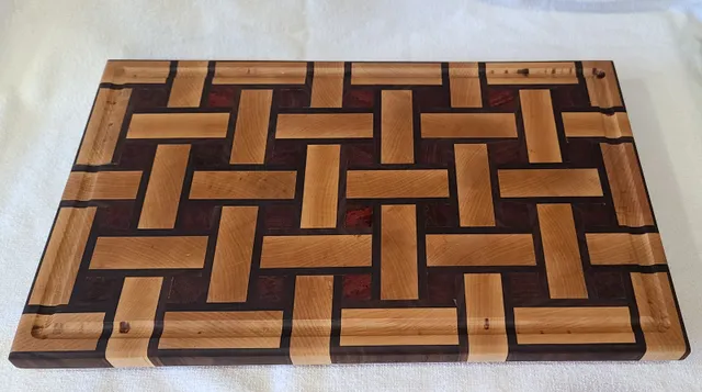 Basket Weave Cutting Board — custom woodworking project