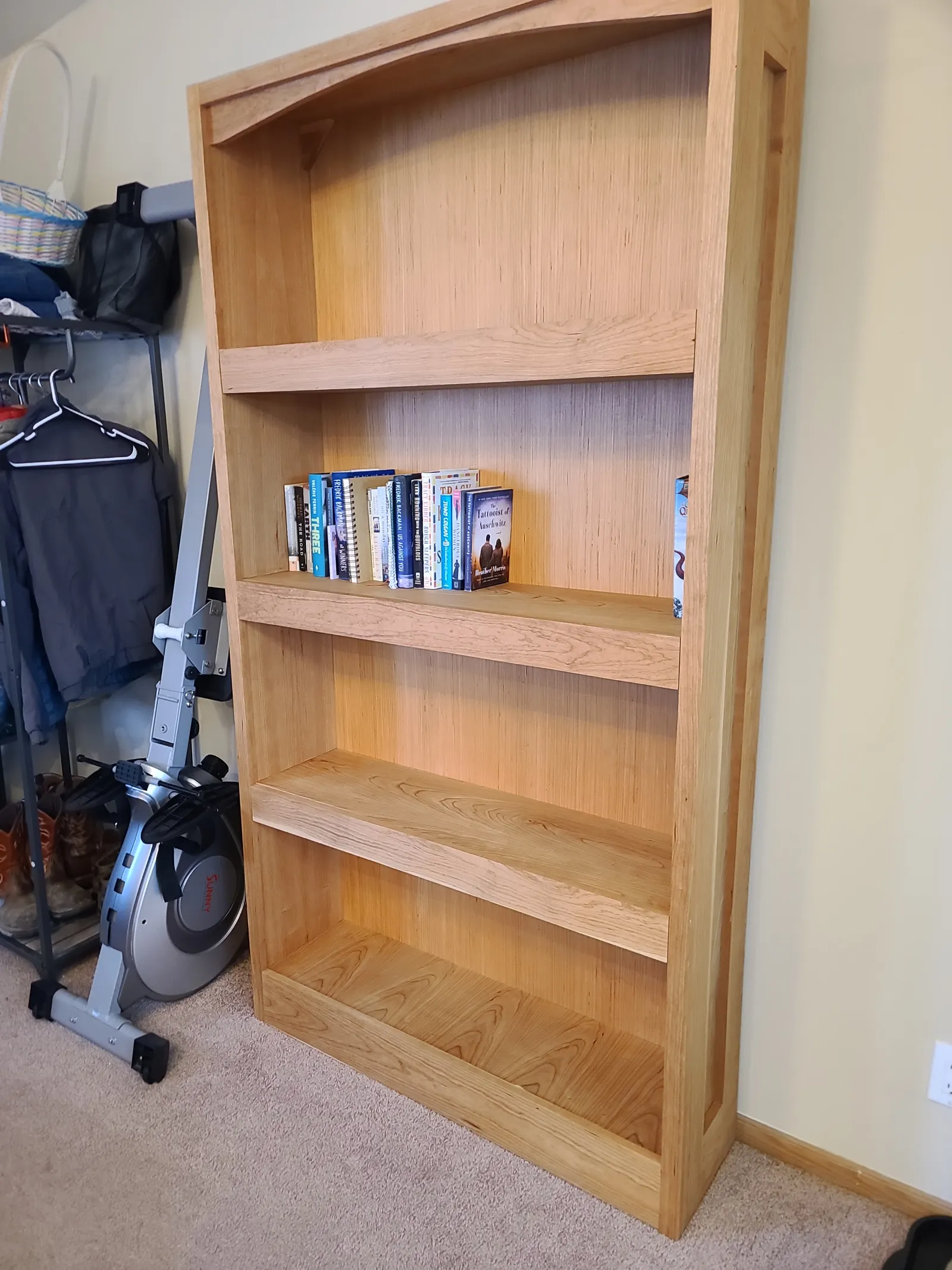Cherry Bookcase in Cherry — handcrafted by Timber and Tides Woodcraft in Northern Colorado