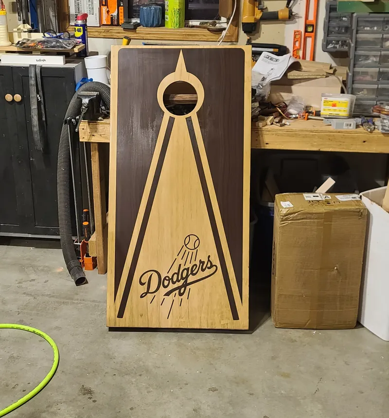 Dodgers Cornhole Boards — detail photo 9